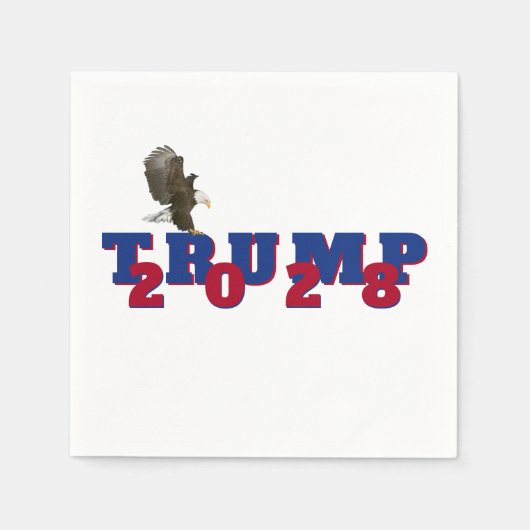 Trump 2028 mit Bald-Adler Serviette (Vorderseite)