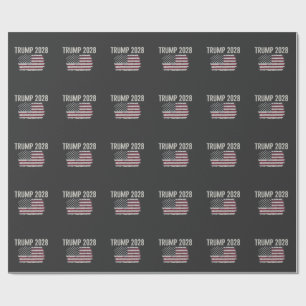 Trump 2028 Präsident der amerikanischen Flag-Wahl Geschenkpapier