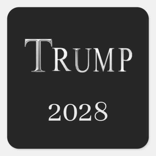 TRUMP 2028 QUADRATISCHER AUFKLEBER (Vorderseite)