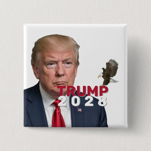 Trump 2028 Text mit Bald-Adler Button