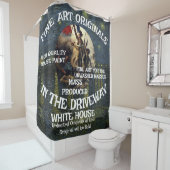 Trump 2028 Third Term Campaign Poster Original Duschvorhang (Beispiel)