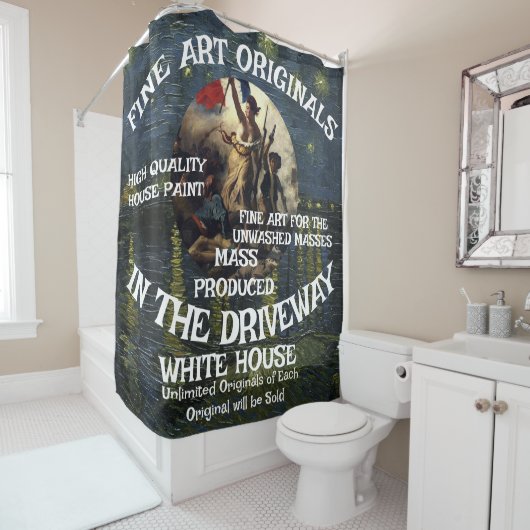 Trump 2028 Third Term Campaign Poster Original Duschvorhang (Beispiel)