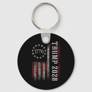 Trump 2028 Vote Donald Trump America Us Flag Vinta Schlüsselanhänger