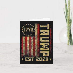 Trump 2028 Wähle Donald Trump Amerika Us Flagge Vi Karte