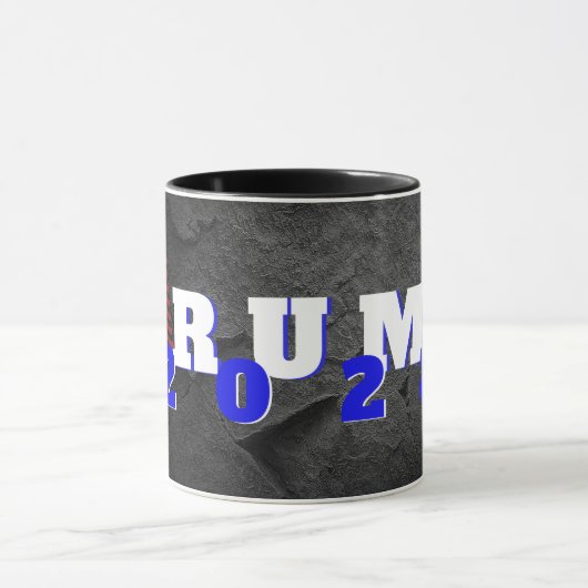Trump 2028 zum Schwarzen Rock Tasse (Zentrum)