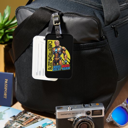 Trump 2076 | Martian-Präsidentschaftskampagne Gepäckanhänger (Vorderseite & Rückseite)