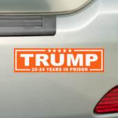 TRUMP 20 - 24 Jahre im Gefängnis - Anti-Trump Autoaufkleber (Auf Auto)
