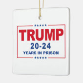 TRUMP 20 - 24 Jahre im Gefängnis - Anti-Trump Keramikornament (Links)