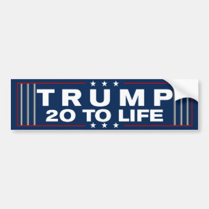 Trump 20 to Life Prison 2024 Anti-Trump Autoaufkleber