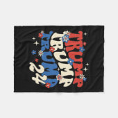Trump 24 Groovy Retro 2024 Fleecedecke (Vorderseite (Horizontal))