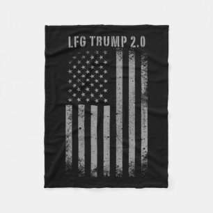 Trump 2.0 Amerikanische Flagge Trump 47 2. Amtszei Fleecedecke