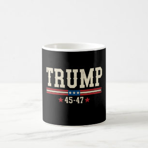 Trump 45 47 American USA Flag Retro Vintag Kaffeetasse