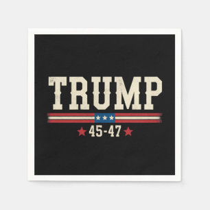 Trump 45 47 American USA Flag Retro Vintag Serviette