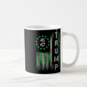 Trump 45 47 Amerikanische Flagge Vintage St. Patri Kaffeetasse