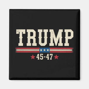 Trump 45 47 Amerikanische USA Flagge Retro Vintage Magnet
