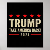 Trump 45 47 (auf der Rückseite) nehmen Amerika zur Poster (Vorne)