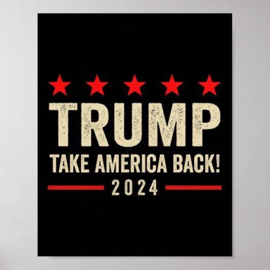 Trump 45 47 (auf der Rückseite) nehmen Amerika zur Poster (Vorne)