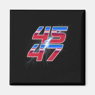 Trump 45 47 Election Sieger Racing Logo Style Magnet