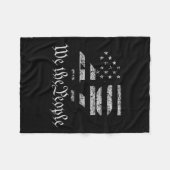 Trump 45-47 Flag 2024 Präsidentschaftswahl Fleecedecke (Vorderseite (Horizontal))