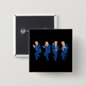 Trump 45 47 Funny Dance Dancing USA Präsident Button (Vorne & Hinten)