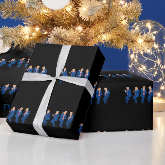 Trump 45 47 Funny Dance Dancing USA Präsident Geschenkpapier (Feiertage)
