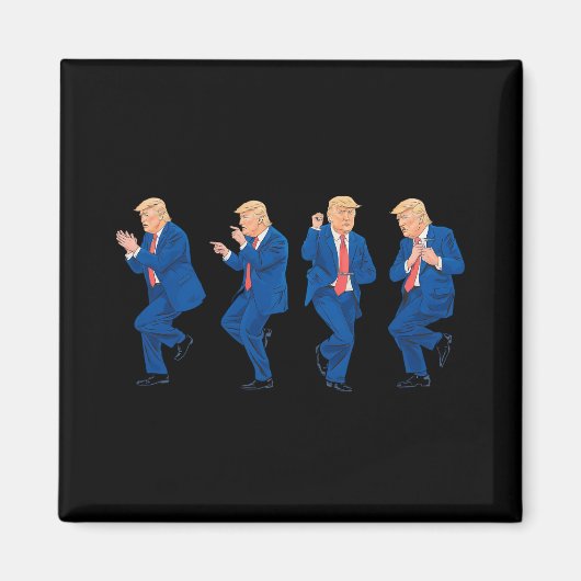 Trump 45 47 Funny Dance Dancing USA Präsident Magnet (Vorne)