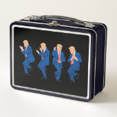 Trump 45 47 Funny Dance Dancing USA Präsident Metall Brotdose (Vorderseite)