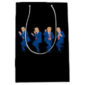 Trump 45 47 Funny Dance Dancing USA Präsident Mittlere Geschenktüte (Vorderseite)