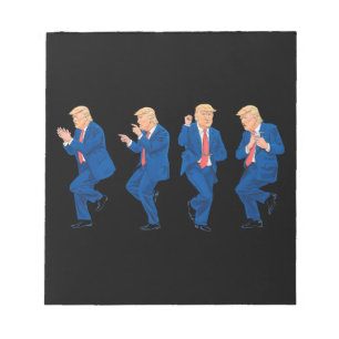 Trump 45 47 Funny Dance Dancing USA Präsident Notizblock
