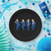 Trump 45 47 Funny Dance Dancing USA Präsident Pappteller (Party)