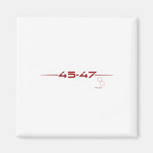 Trump 45 47 Futuristisches Design für Retro Magnet