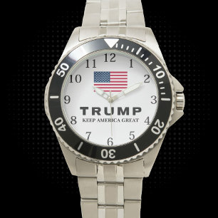 Trump 45-47 Keep America Great  Armbanduhr