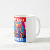 TRUMP 45 & 47 - KING DONALD KAFFEETASSE (VorderseiteRechts)