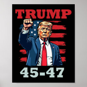 Trump 45-47 kühne Präsidentschaftsgestaltung für T Poster