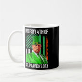 Trump 45 47 Leprechaun Hat Merry 4. von St Patrick Kaffeetasse (Links)