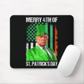 Trump 45 47 Leprechaun Hat Merry 4. von St Patrick Mousepad (Mit Mouse)
