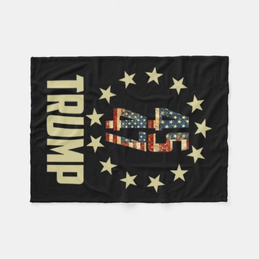 Trump 45 47 Mega Potus Fleecedecke (Vorderseite (Horizontal))