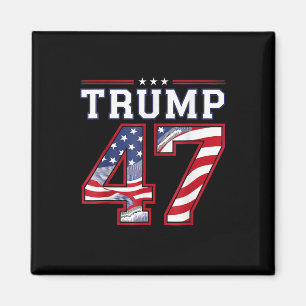 Trump 45-47 Mega US Flag 2024 Präsidentschaftswahl Magnet