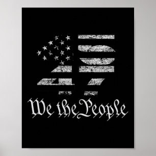 Trump 45-47 Mega US-Flagge 2024 Präsidentschaftswa Poster