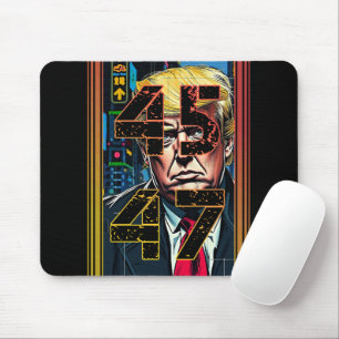 Trump 45 47 Pop Art Portrait Mousepad