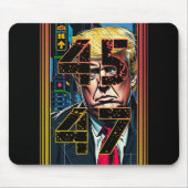 Trump 45 47 Pop Art Portrait Mousepad (Vorne)