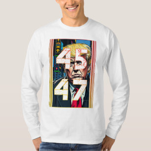 Trump 45 47 Pop Art Portrait T-Shirt