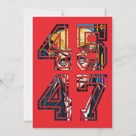 Trump 45 47 | Pop Art | Präsident der USA Einladung (Vorderseite)