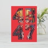 Trump 45 47 | Pop Art | Präsident der USA Einladung (Stehend Vorderseite)