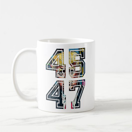 Trump 45 47 | Pop Art | Präsident der USA Kaffeetasse (Links)