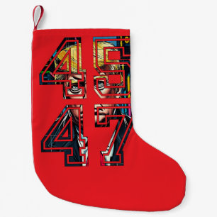 Trump 45 47   Pop Art   Präsident der USA Kleiner Weihnachtsstrumpf