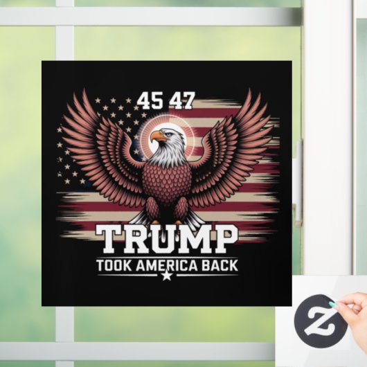 Trump 45. 47. Präsident Flag 2025 Adler Amerika Fensteraufkleber (Zuhause)