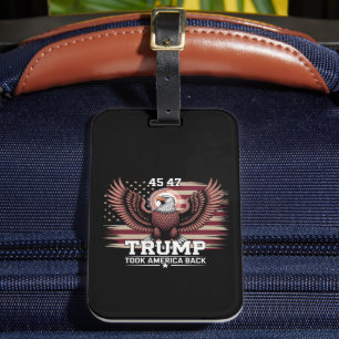 Trump 45. 47. Präsident Flag 2025 Adler Amerika Gepäckanhänger