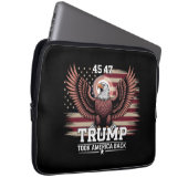 Trump 45. 47. Präsident Flag 2025 Adler Amerika Laptopschutzhülle (Vorne Rechts)