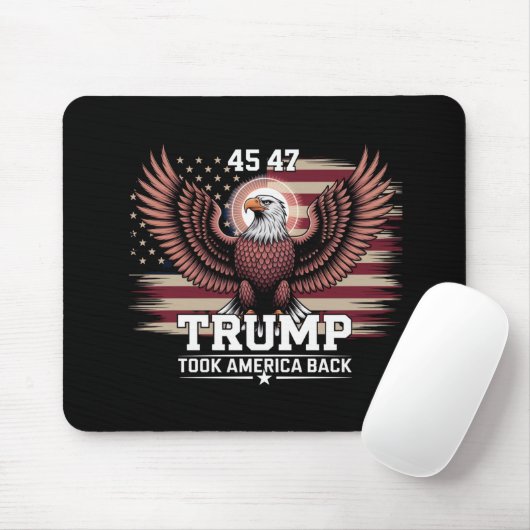 Trump 45. 47. Präsident Flag 2025 Adler Amerika Mousepad (Mit Mouse)